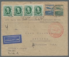 Deutsches Reich - 3. Reich: 1936, "O. Von Guericke", Vier Werte Mit Mi. 606-607 Auf Zeppelinbrief (S - Brieven En Documenten