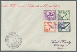 Deutsches Reich - 3. Reich: 1936, "Olymp. Spiele Berlin", Kompletter Satz Auf Zwei Zeppelinbriefen Z - Covers & Documents