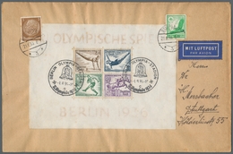 Deutsches Reich - 3. Reich: 1936, "Olymp. Spiele Berlin", Sauber Mit ESST BERLIN OLYMPIA-STADION -1. - Covers & Documents