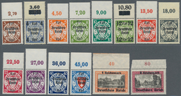 Deutsches Reich - 3. Reich: 1939, Danzig-Abschied, Komplette Serie Vom Oberrand, Postfrisch. - Brieven En Documenten
