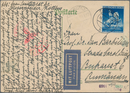 Deutsches Reich - 3. Reich: 1941, 25 Pf Dkl'blau 'Wiener Messe', Portogerechte Einzelfrankatur Auf L - Covers & Documents