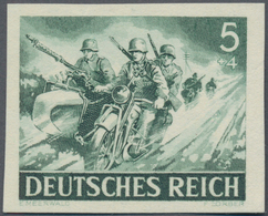 Deutsches Reich - 3. Reich: 1943, Wehrmacht I, 5 Pfg. Als Geschnittener Probedruck Auf Ungummiertem - Covers & Documents