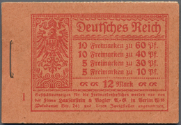 Deutsches Reich - Markenheftchen: 1921, Freimarken Germania / Ziffer, Vollständiges 12 M Heftchen Mi - Booklets