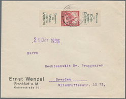 Deutsches Reich - Zusammendrucke: Nothilfe 1931, Senkrechter Zusammendruck A1.2 + 15 Pfg. + A1.2 Als - Zusammendrucke