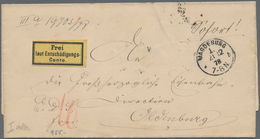 Deutsches Reich - Dienstmarken: 1875, Eisenbahn-Gebührenzettel Breitrandig Auf Eisenbahndienstsache - Dienstzegels