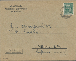 Deutsches Reich - Dienstmarken: 1920, 5 Pf Schwärzlichgrün 'Ziffer', Portogerechte Einzelfrankatur A - Officials