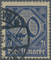 Deutsches Reich - Dienstmarken: 1920, Dienstmarke Mit Ziffer '21' 20 Pf. In Der Seltenen Farbe PREUS - Oficial