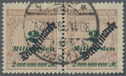 Deutsches Reich - Dienstmarken: 1923, Freimarke Korbdeckelmuster Mit Schlangenaufdruck "Dienstmarke" - Officials