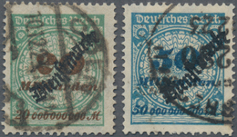 Deutsches Reich - Dienstmarken: 1923, 20 Mrd. Und 50 Mrd. Rosettenmuster Mit Schlangenaufdruck, Foto - Dienstzegels