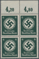Deutsches Reich - Dienstmarken: 1934, Landesbehörden 6 Pf. Mit Waagr. Gummiriffelung Im Ungefalteten - Service