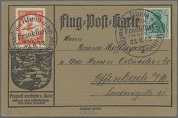 Deutsches Reich - Halbamtliche Flugmarken: 1912, 20 Pf. E.EL.P., Sehr Sauber Auf Brauner Flug-Post-K - Airmail & Zeppelin