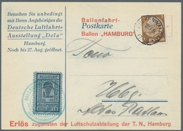 Deutsches Reich - Halbamtliche Flugmarken: 1933, "30 Pfg. Ballonmarke In Allen Drei Farben Je Mit PL - Posta Aerea & Zeppelin