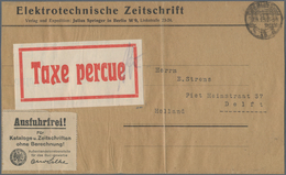 Deutsches Reich - Lokalausgaben 1918/23: BERLIN SW 19: Gebührenzettel Im Großformat Mit Hs. Namensze - Cartas & Documentos