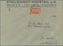 Deutsches Reich - Lokalausgaben 1918/23: BERLIN NW 5: 1923, Gebührenzettel Auf Gelblichrotem Papier - Brieven En Documenten