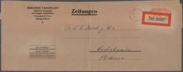 Deutsches Reich - Lokalausgaben 1918/23: BERLIN C 2: 1923, Gebührenzettel Im Großformat Ohne Namensz - Lettres & Documents