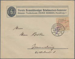 Deutsches Reich - Lokalausgaben 1918/23: BRAUNSCHWEIG: 1923, Gezähnter Gebührenzettel "Gebühr Bezahl - Lettres & Documents