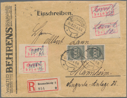 Deutsches Reich - Lokalausgaben 1918/23: BRAUNSCHWEIG: 1923, Geschnittener Gebührenzettel "Gebühr Be - Lettres & Documents