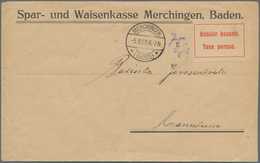 Deutsches Reich - Lokalausgaben 1918/23: KARLSRUHE (OPD): 1923, Gebührenzettel In Type II Mit Nebeng - Covers & Documents