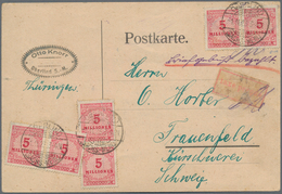 Deutsches Reich - Lokalausgaben 1918/23: OBERLIND: 1923, Gebührenzettel "taxe Percue" Mit Namenszeic - Covers & Documents