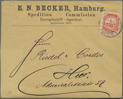 Deutsches Reich - Privatpost (Stadtpost): HAMBURG - Stadtbriefbeförderung: 1889, 3 Pf Rot Und 2 Pf G - Private & Lokale Post