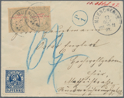 Deutsches Reich - Privatpost (Stadtpost): 1897 München 1,5 Pfennig Blau Auf Brief, Dieser Wurde Irrt - Private & Local Mails