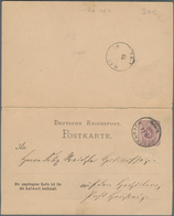 Deutsches Reich - Ganzsachen: 1876/78, Zwei Bedarfs- Und Portogerecht Gebrauchte Ganzsachenpostkarte - Altri & Non Classificati