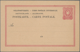 Deutsches Reich - Ganzsachen: 1878. Seltenes Essay Für Postkarte 10 Pfg Adler. Voll Geprägter Wertst - Other & Unclassified