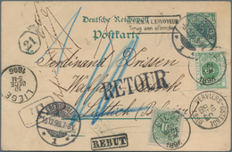 Deutsches Reich - Ganzsachen: 1896, Gebrauchte Ganzsachenkarte Krone 5 Pfennig Grün Von Eberswalde N - Andere & Zonder Classificatie