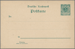 Deutsches Reich - Ganzsachen: 1900, Ungebrauchte Ganzsachenpostkarte Wst. Ziffern In Gekrönter Ellip - Autres & Non Classés