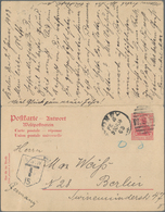 Deutsches Reich - Ganzsachen: 1903, Bedarfs- Und Portogerecht Doppelt Verwendete Ganzsachenkarte Mit - Sonstige & Ohne Zuordnung