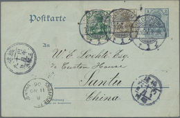 Deutsches Reich - Ganzsachen: 1906, Bedarfs- Und Portogerecht Verwendete Ganzsachenkarte Germania 3 - Sonstige & Ohne Zuordnung
