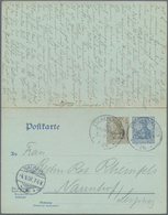 Deutsches Reich - Ganzsachen: 1907, Porto- Und Bedarfsgerecht Doppelt Gebrauchte Ganzsachenpostkarte - Other & Unclassified