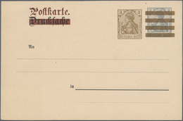 Deutsches Reich - Ganzsachen: 1908 (ca). Set Mit 2 Aufbrauchkarten 3 Pf Neben 2 Pf Germania (frühere - Other & Unclassified