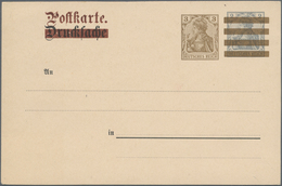 Deutsches Reich - Ganzsachen: 1908 (ca). Set Mit 2 Aufbrauchkarten 3 Pf Neben 2 Pf Germania (frühere - Otros & Sin Clasificación