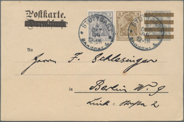 Deutsches Reich - Ganzsachen: 1909/1911. Set Mit 5 Aufbrauchkarten 3 Pf Neben 2 Pf Germania (frühere - Andere & Zonder Classificatie