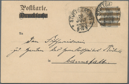Deutsches Reich - Ganzsachen: 1909, Bedarfs- Und Portogerecht Gebrauchte Ganzsachenpostkarte Wst. Ge - Andere & Zonder Classificatie