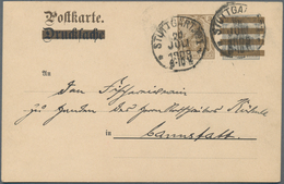 Deutsches Reich - Ganzsachen: 1909, Bedarfs- Und Portogerecht Gebrauchte Ganzsachenpostkarte Wst. Ge - Otros & Sin Clasificación