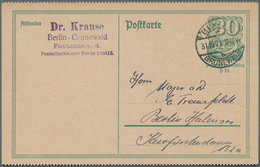 Deutsches Reich - Ganzsachen: 1921. Postkarte 30 Pf Grün Postreiter, Gezähnt Oben Und Unten. Bedarfs - Sonstige & Ohne Zuordnung