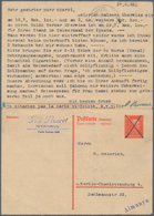 Deutsches Reich - Ganzsachen: 1930. Doppelkarte 15+15 Pf Kant (Deutsche), Gezähnt, Beide Teile Zusam - Sonstige & Ohne Zuordnung