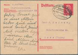 Deutsches Reich - Ganzsachen: 1931. Postkarte 15 Pf Karmin Reichspräsidenten, Karte Oben Und Unten G - Sonstige & Ohne Zuordnung