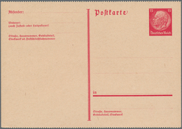 Deutsches Reich - Ganzsachen: 1933, Ungebrauchte Beidseitig Gezähnte Ganzsachenpostkarte Wst. Hinden - Sonstige & Ohne Zuordnung