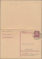 Deutsches Reich - Ganzsachen: 1933, Bedarfs- Und Portogerecht Verwendete Ganzsachenpostkarte Mit Bez - Andere & Zonder Classificatie