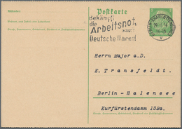 Deutsches Reich - Ganzsachen: 1934. Postkarte 5 Pf Hellgrün Hindenburg, Unten Und Oben Gezähnt. Beda - Andere & Zonder Classificatie