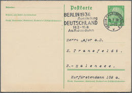 Deutsches Reich - Ganzsachen: 1936. Postkarte 5 Pf Hellgrün Hindenburg, Unten Und Oben Gezähnt. Beda - Sonstige & Ohne Zuordnung