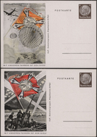 Deutsches Reich - Ganzsachen: 1941, Komplette Serie Von 8 Ganzsachenbildpostkarten Wst. Hindenburg M - Sonstige & Ohne Zuordnung