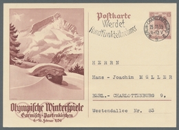 Deutsches Reich - Ganzsachen: 1935, "olymp. Spiele Garmisch-Partenkirchen", Beide GA Mit Ersttags-Ma - Other & Unclassified