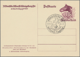 Deutsches Reich - Ganzsachen: 1939, Zwei Ganzsachenbildpostkarten Wst. Tierköpfe 6+4 (Pf) Grün Und 1 - Other & Unclassified