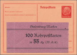 Deutsches Reich - Ganzsachen: 1934. Rohrpost-GA 55 Pf Hindenburg Mit Banderole Für 100 RP-Karten Zu - Sonstige & Ohne Zuordnung