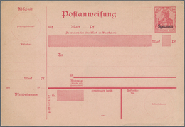 Deutsches Reich - Ganzsachen: 1902, Ungebrauchte Zweiteilige Postanweisungsganzsache Germania 10 Pfe - Other & Unclassified