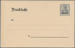 Deutsches Reich - Ganzsachen: 1902, Ungebrauchte Ganzsachenpostkarte Mit Schwarzem Aufdruck "Drucksa - Other & Unclassified